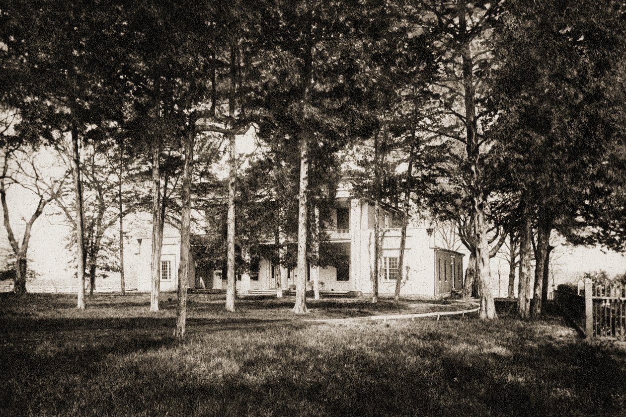 O Hermitage, Nashville, Tennessee, 1915 (gravura intaglio de tom sépia) de American School