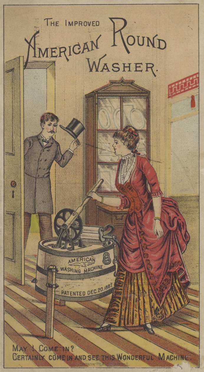 A arruela redonda americana melhorada (cromolitho) de American School