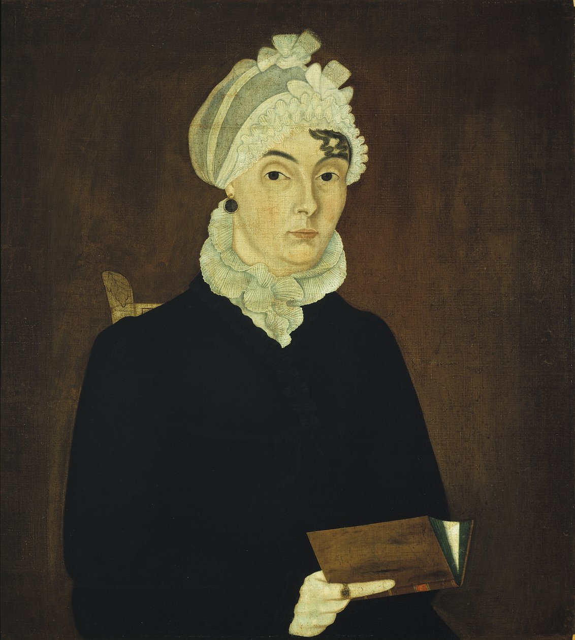 A Senhora de Hornell, c.1810 (óleo no painel de madeira) de American School