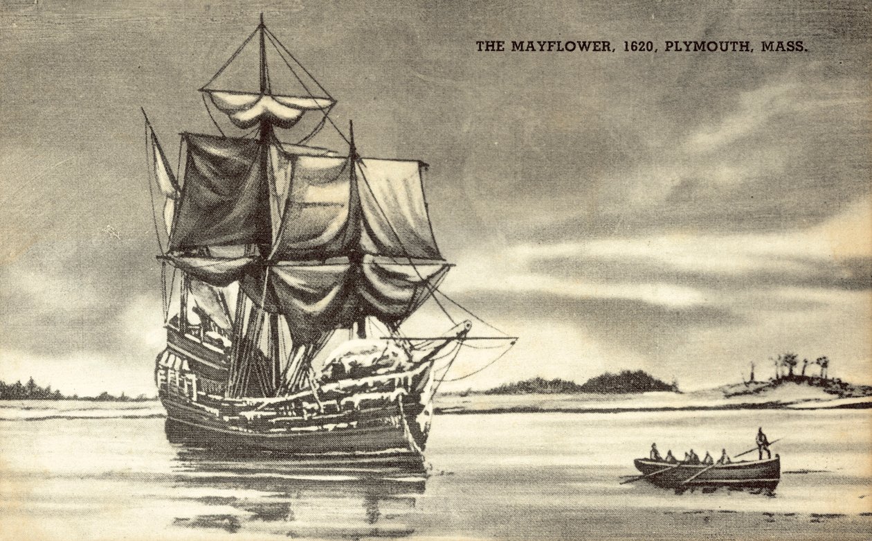 O Mayflower em Plymouth, Massachusetts de American School