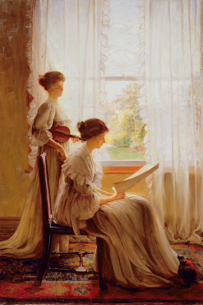 A lição de música, c.1890 de American School