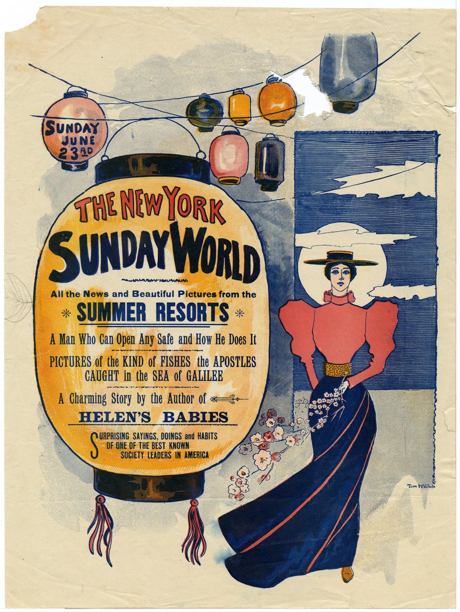 O New York Sunday World, todas as notícias e belas fotos dos Summer Resorts ..., 1895 (impressão) de American School