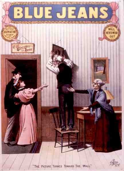 A imagem virada para a parede", poster para "Blue Jeans", escrito por Joseph Arthur (cor litho) de American School