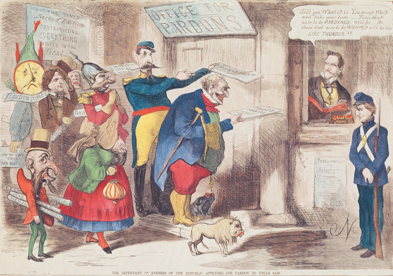 O arrependido  Inimigos da República Solicitando Perdão para o Tio Sam, 1869 de American School