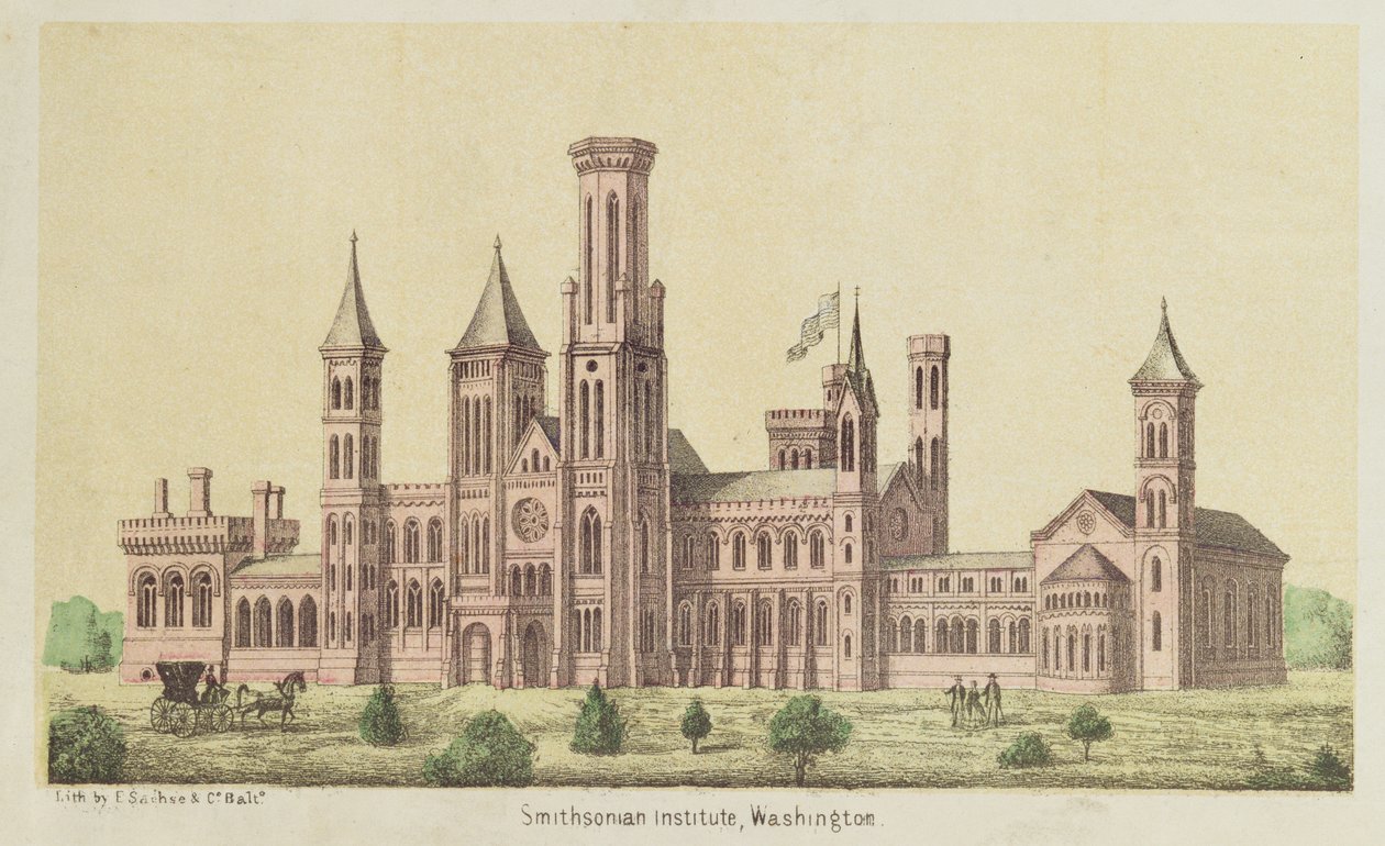 The Smithsonian Institute, Washington, publicado por E. Sachse de American School