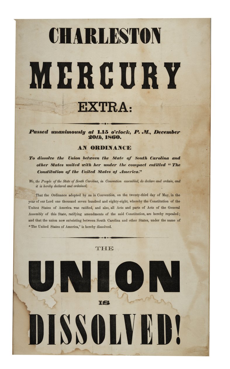 A união está dissolvida! (Charleston Mercury, Extra Ed.), 20 de dezembro de 1860 de American School