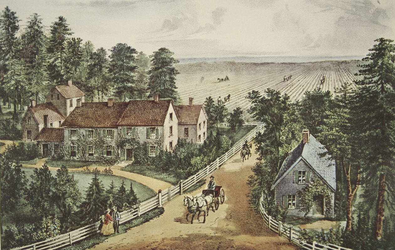 The Western Farmers Home, pub. 1871, Currier & Ives de American School