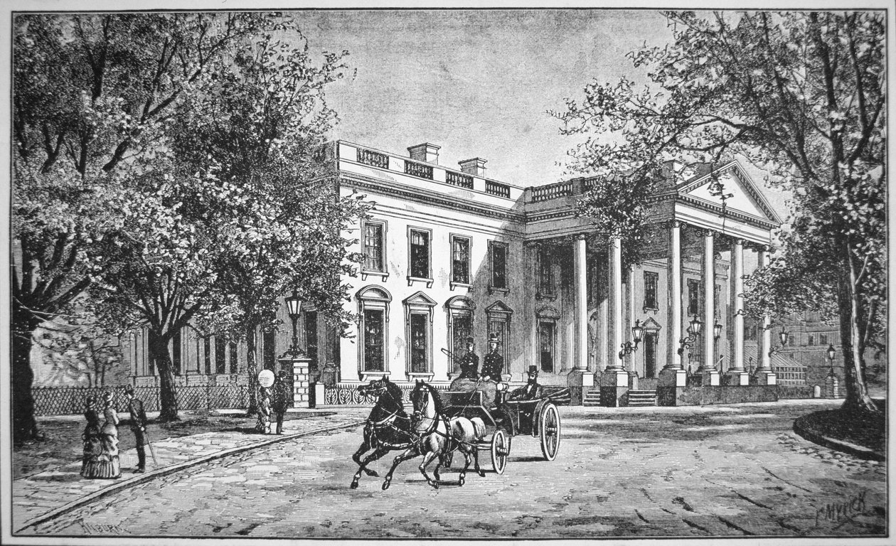 A Casa Branca, c.1886 (gravura) de American School