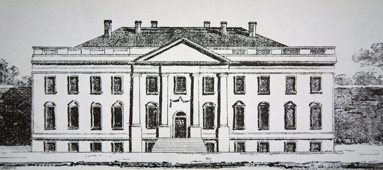 A Casa Branca em 1807 (gravura) de American School