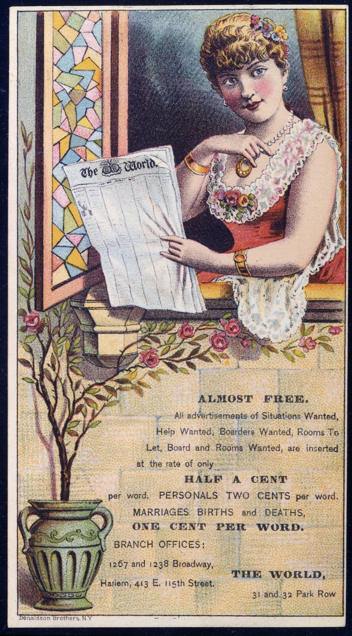 The World - anúncio para colocar anúncios de jornal de American School