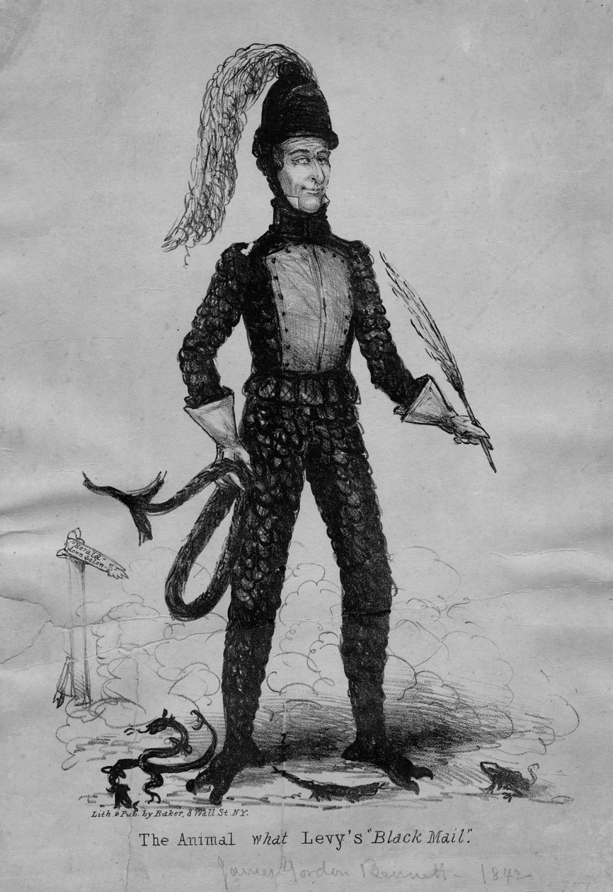 O animal que leva Black Mail, publicado por Baker, Nova York, c.1842 de American School