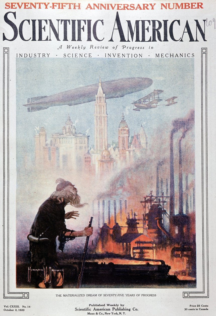 O sonho realizado de 75 anos de progresso - em "Scientific American" de 10/02/1920 de American School