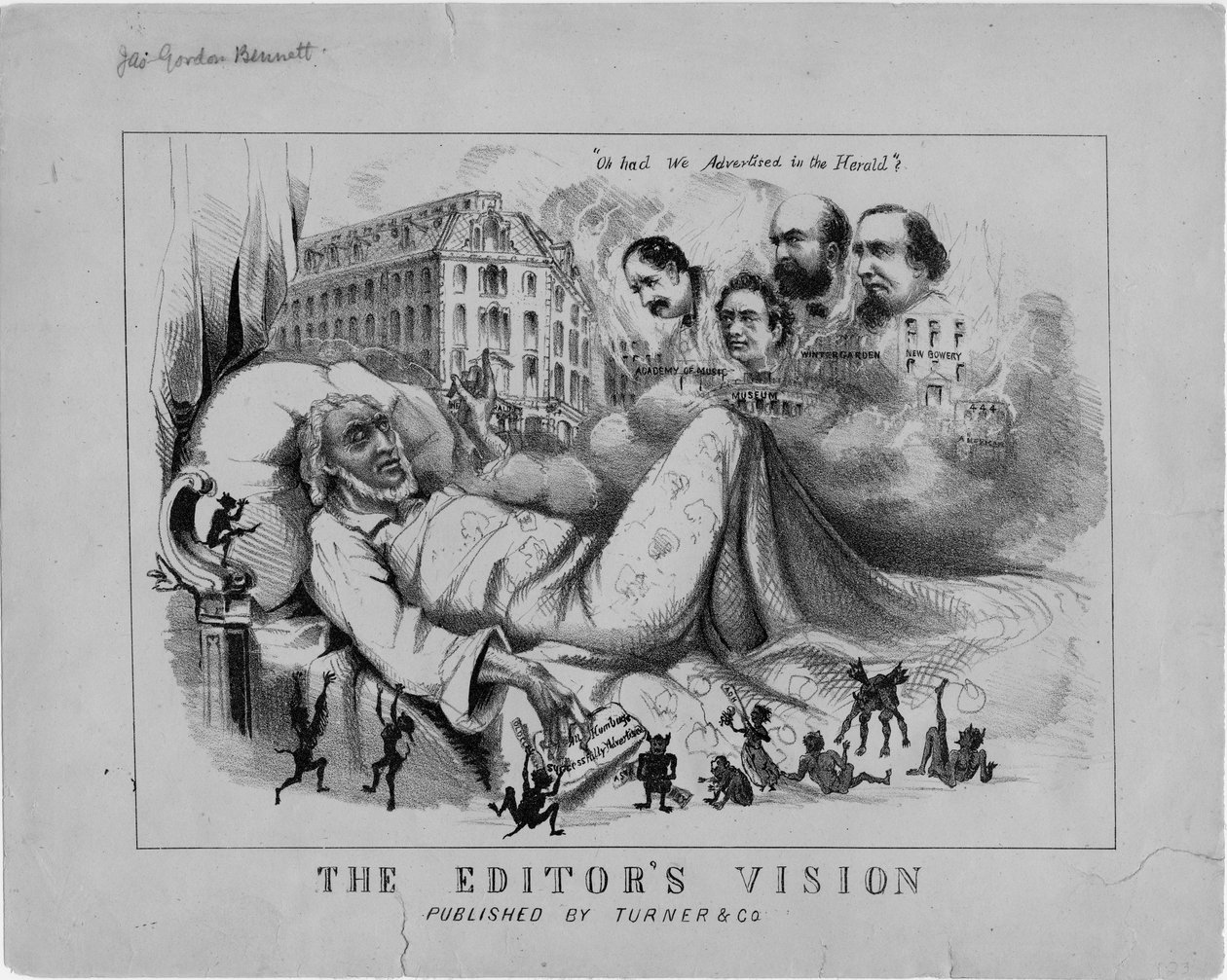 A visão dos editores, publicada pela Turner & Co., século XIX de American School