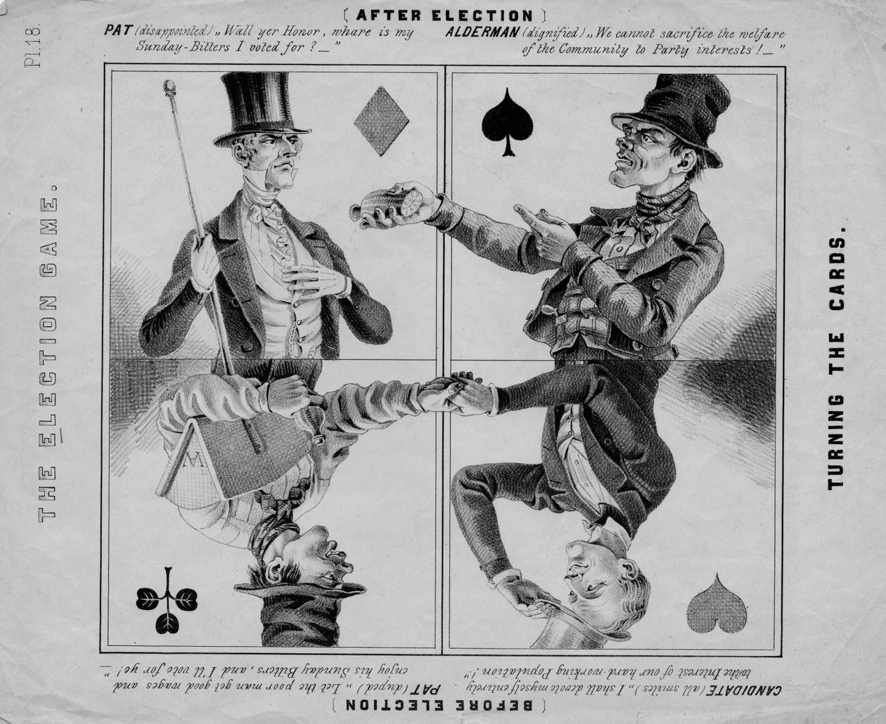 O jogo das eleições: virar as cartas, século XIX de American School