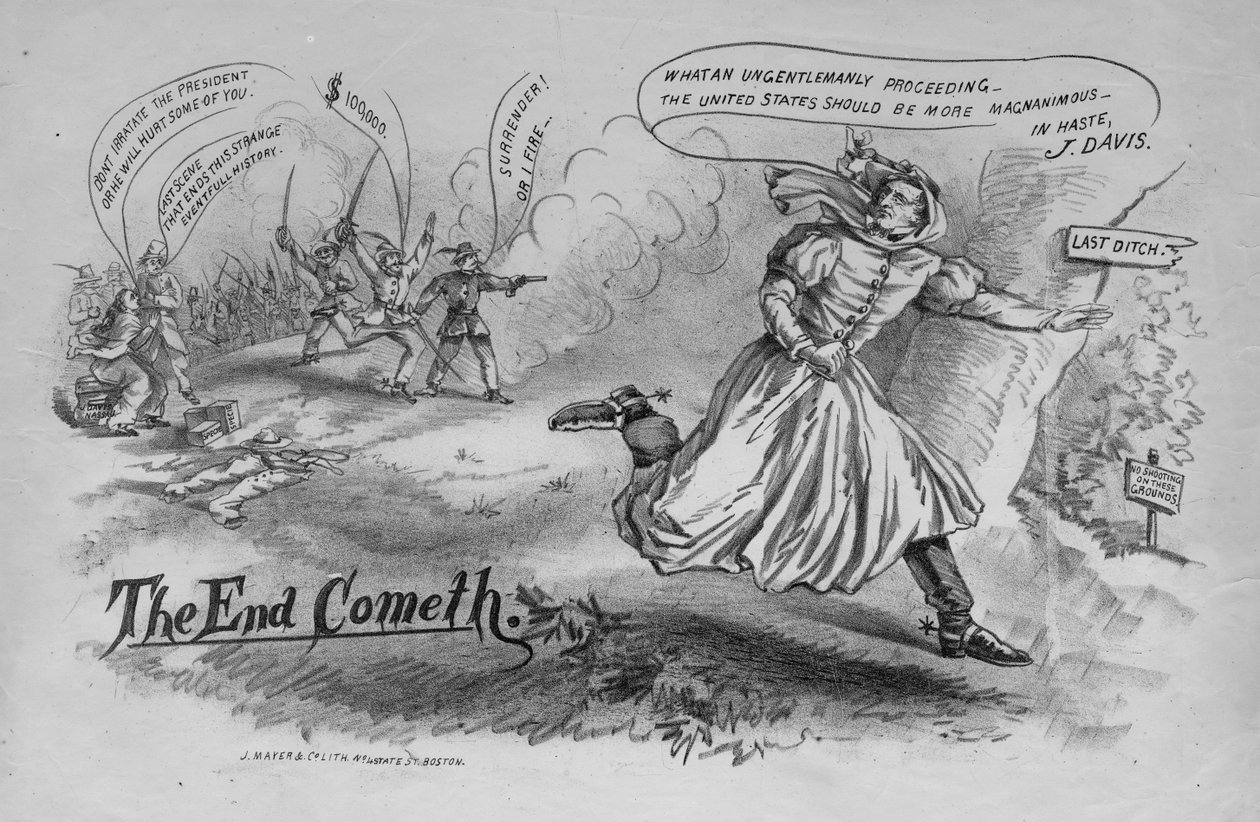 O fim vem, publicado por J. Mayer & Co. Lith., Nova York, c. 1865 de American School