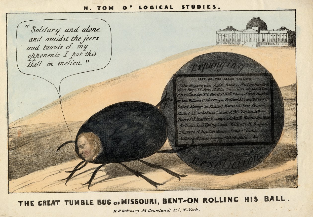 O grande tumble bug do Missouri: Benton rolando sua bola, 1837 de American School