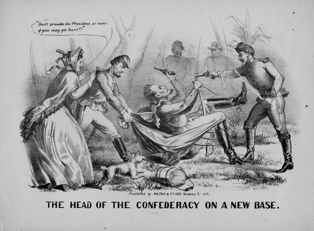 O chefe da Confederação em uma nova base, publicado pela Hilton & Co., Nova York, c.1865 de American School