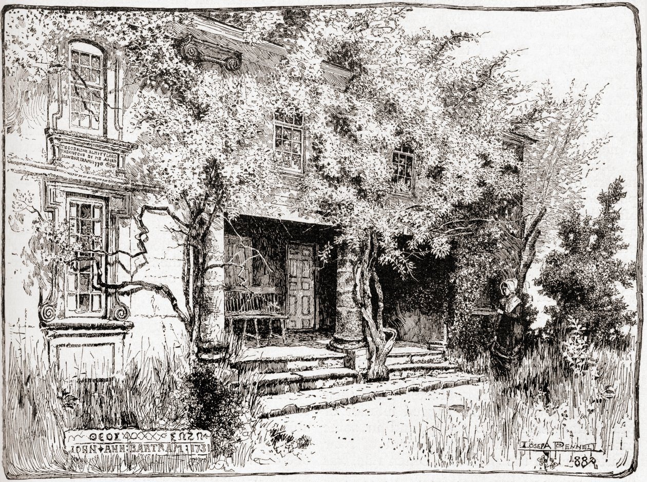 A casa de John Bartram perto de Filadélfia, da 