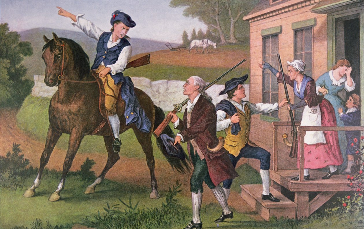 O braço "minutos-homens" para acção contra os britânicos, pub. por Currier & Ives de American School