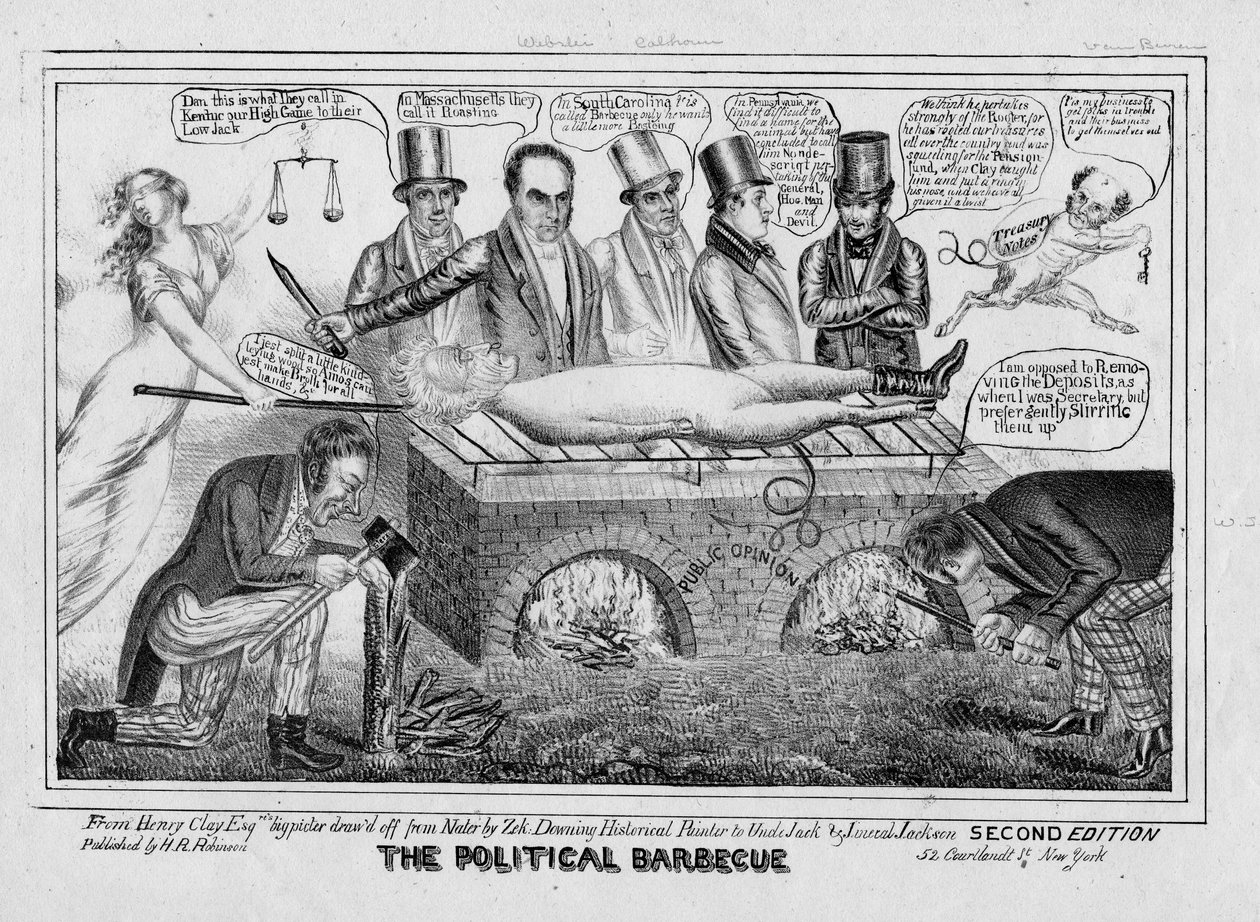 O churrasco político, c.1835 de American School