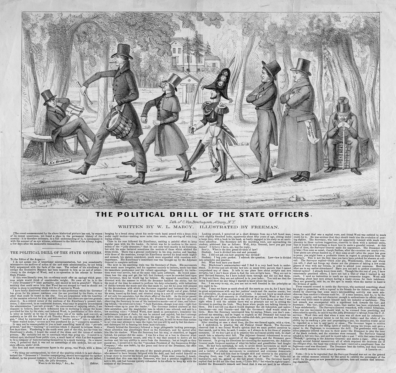 O exercício político dos oficiais do estado, publicado por John Childs, Nova York, c.1838 de American School