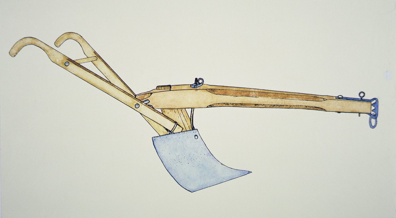O arado de lâmina de aço (cor litho) de American School