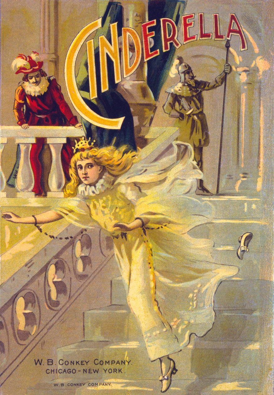 Cartaz de teatro para a Cinderela. de American School