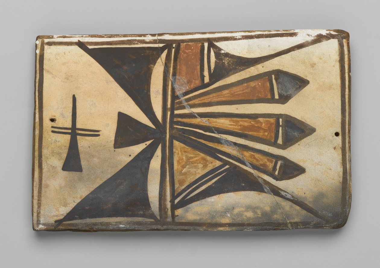 Telha, feita em Mesa, Arizona pelo povo Hopi (argila e deslizamento) de American School