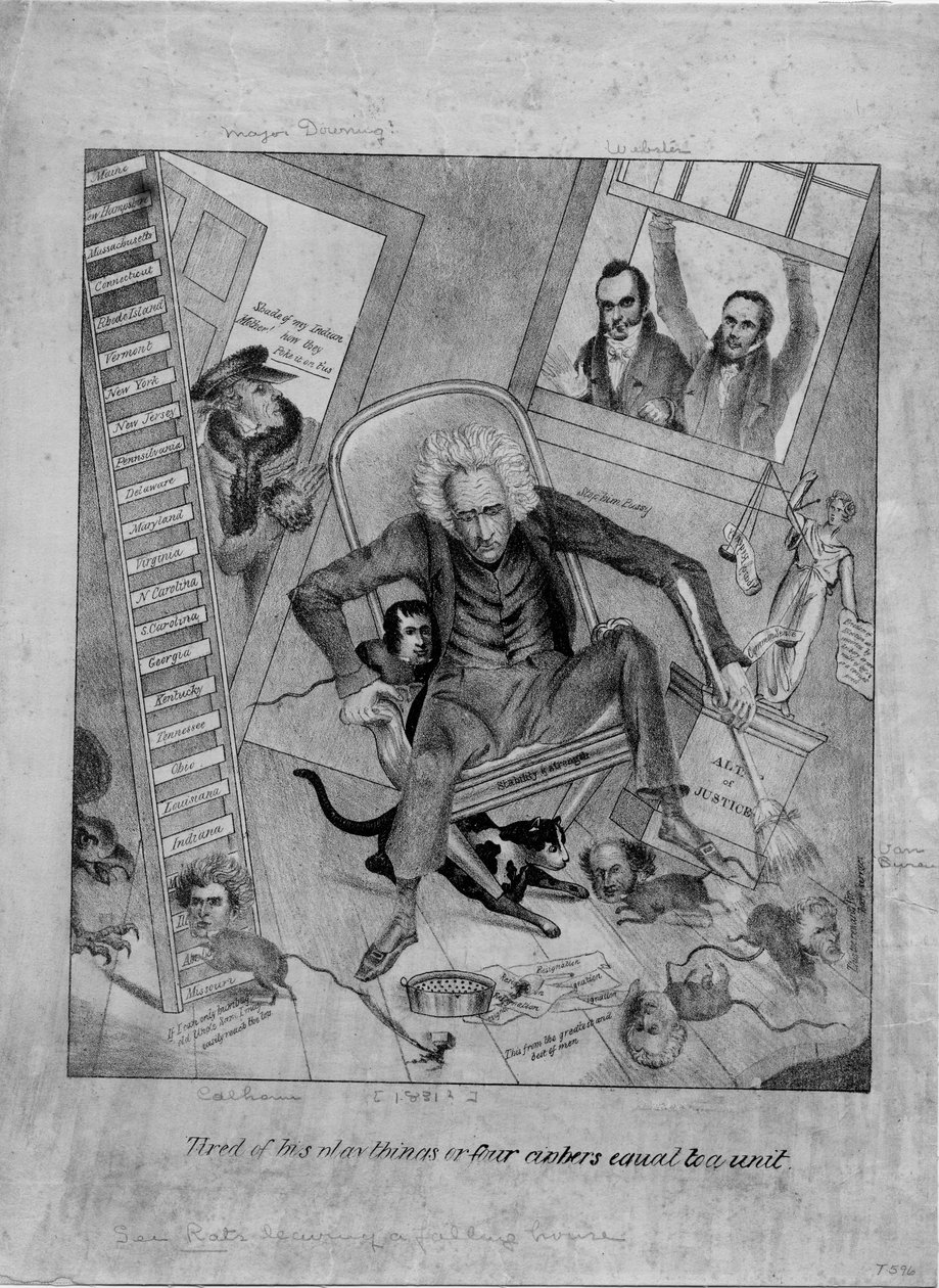 Cansado de seus brinquedos, ou, Quatro cifras iguais a uma unidade, c.1831 de American School