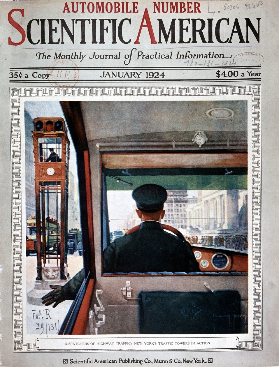 Torres de Semáforos e Controlo de Tráfego em Nova Iorque - in "Scientific American", Jan 1924 de American School