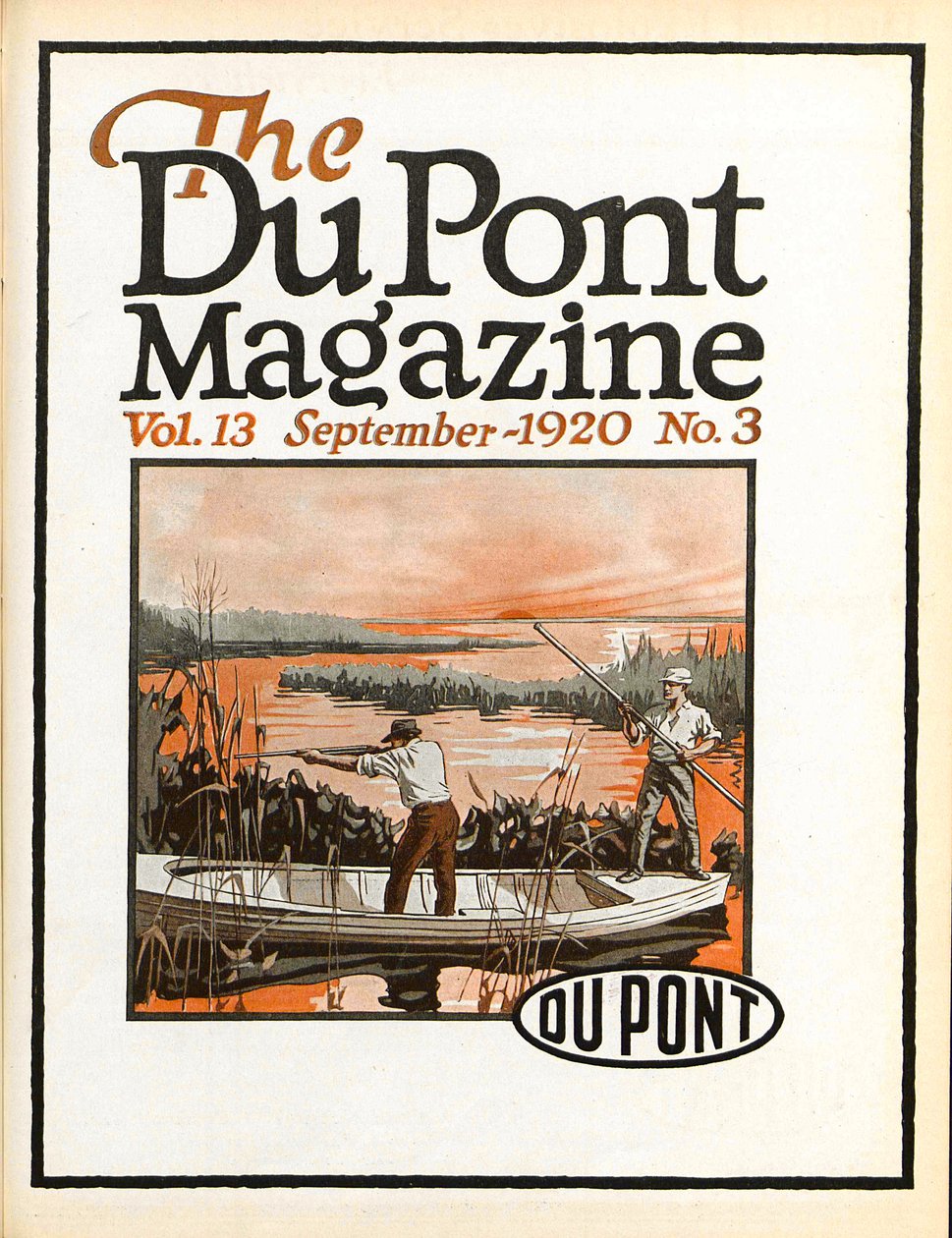 Trapshooting, capa da revista DuPont, setembro de 1920 de American School