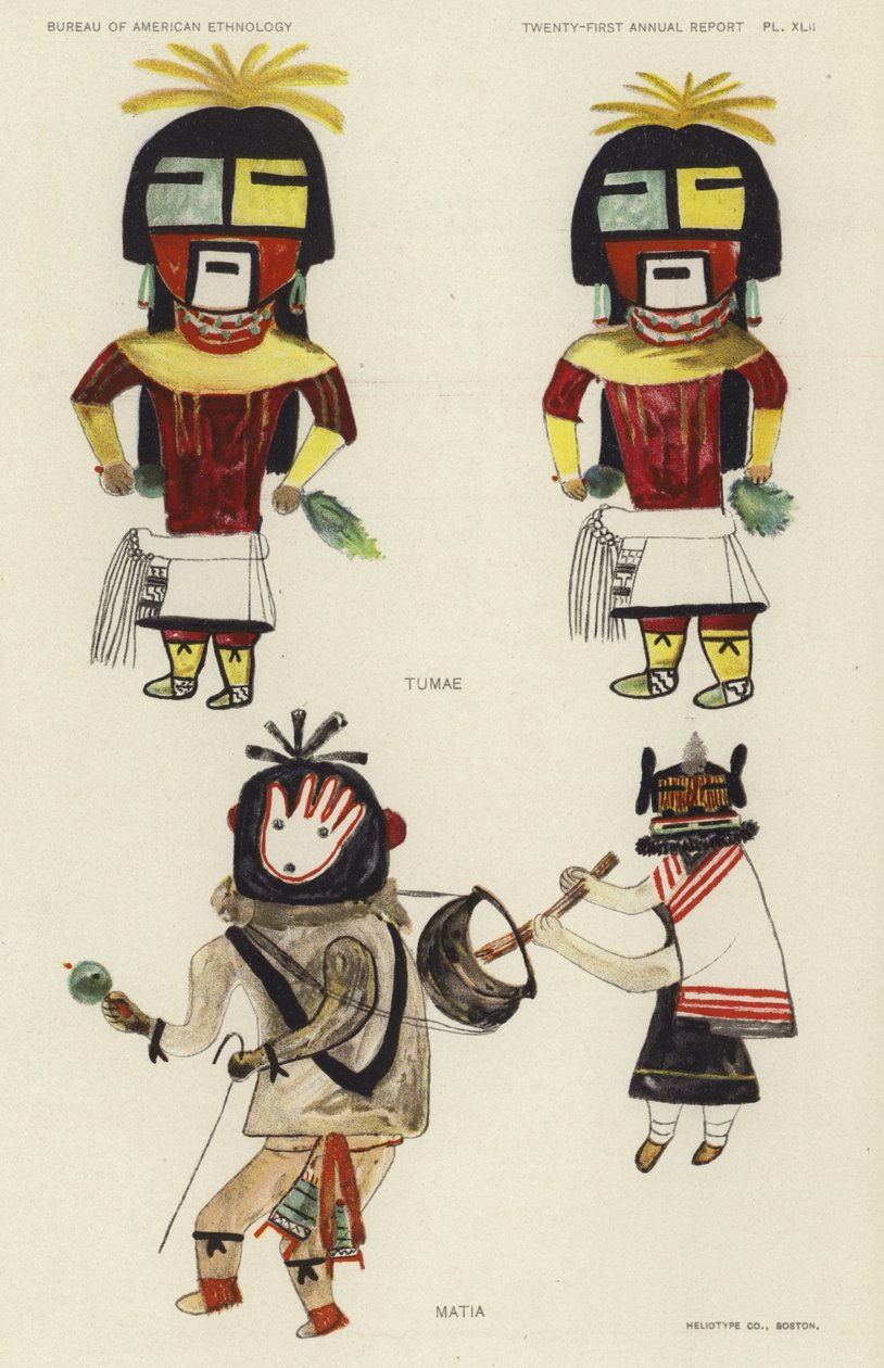 Tumae, Matia (litografia a cores) de American School