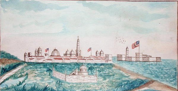 Vera Cruz, Castelo e Cemitério (aguarela sobre papel) de American School
