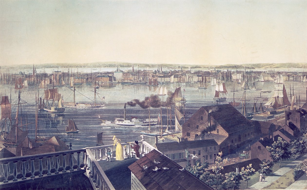Vista de Manhattan do Brooklyn, 1837 de American School