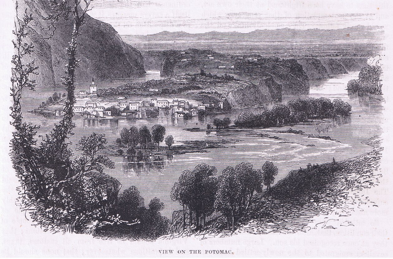 Vista do Potomac, ilustração de Cassell
