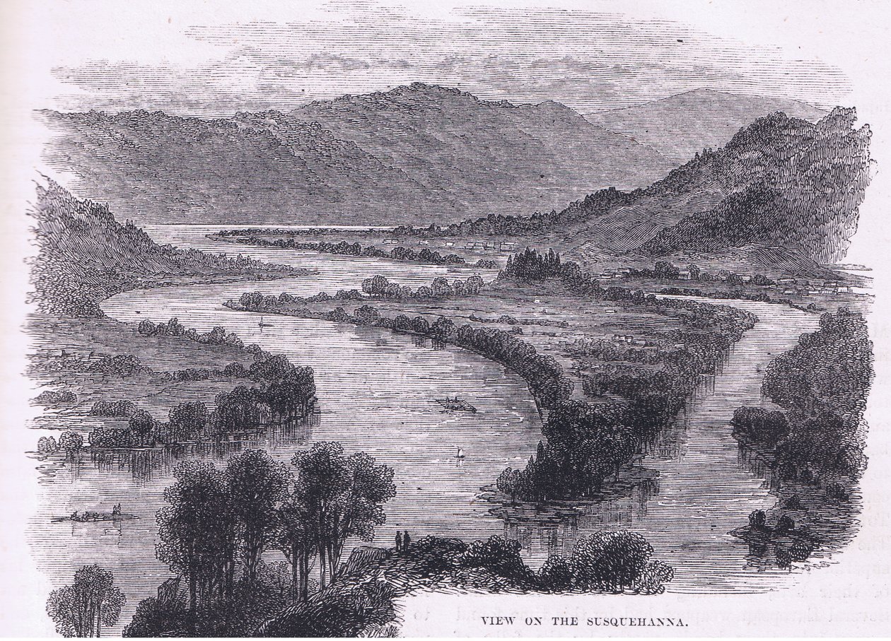 Vista da Susquehanna, ilustração de Cassell