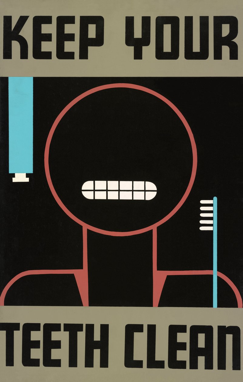 Vintage Mantenha os seus dentes limpos Poster de American School