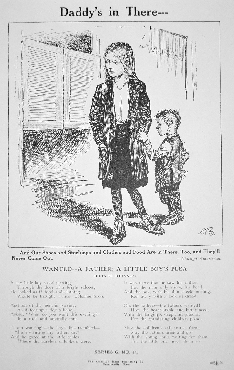 "Procura-se...um pai, um apelo de um rapazinho", c.1915 (gravura) de American School