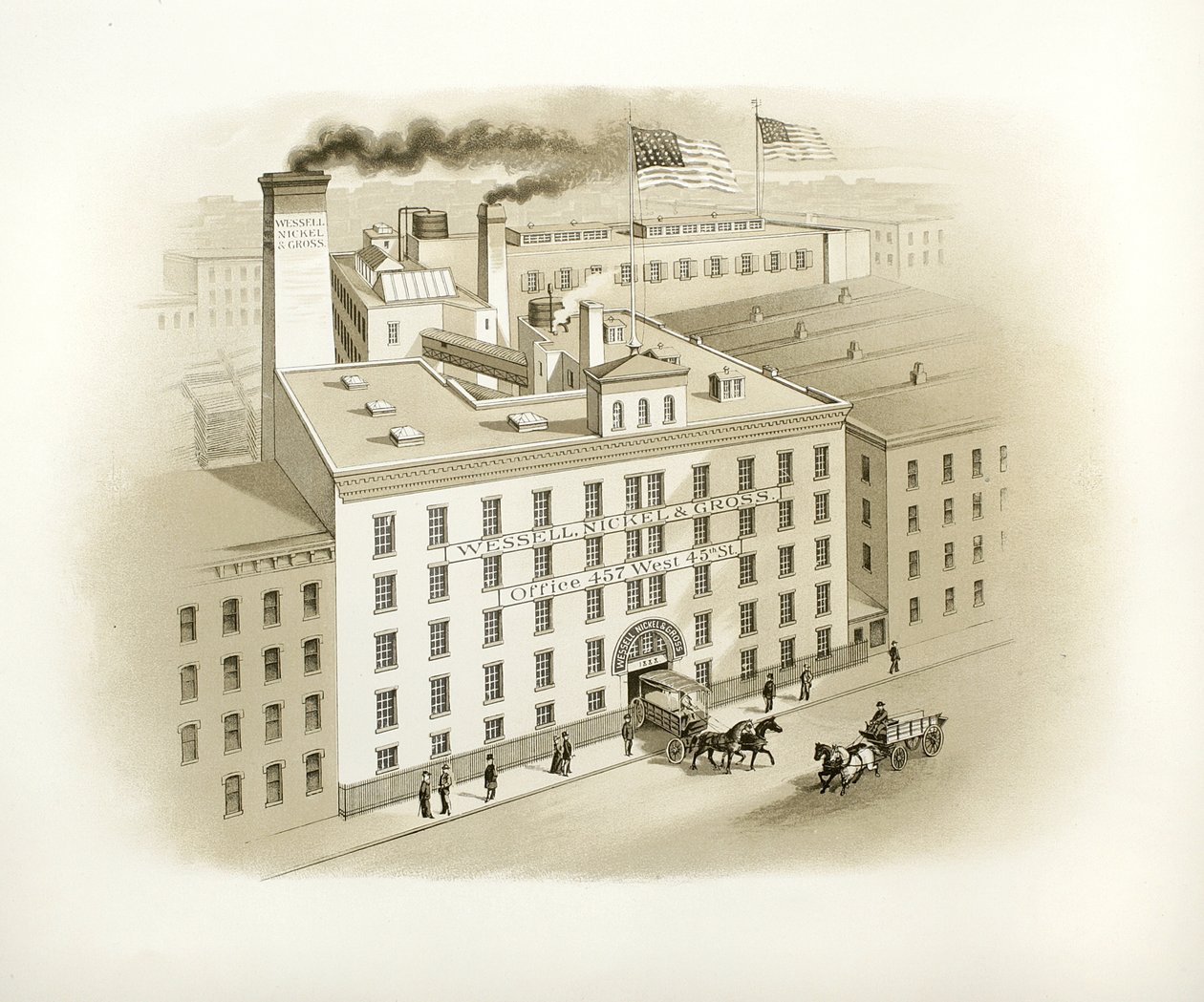Wessell, Nickel & Gross Building, 1893 (ilustração do catálogo impresso) de American School