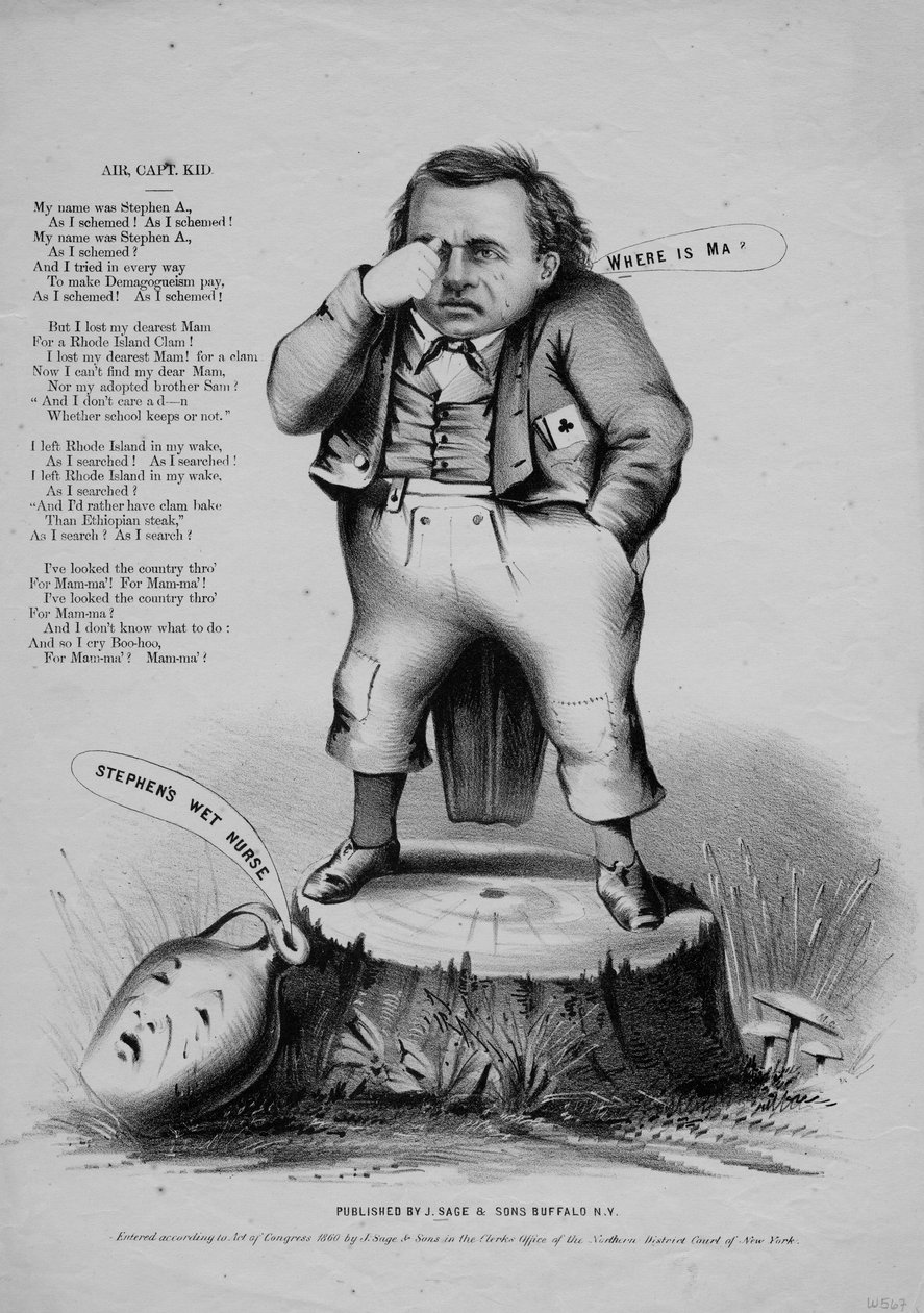 Onde está Ma , publicado por Currer & Ives, Nova York, 1860 de American School