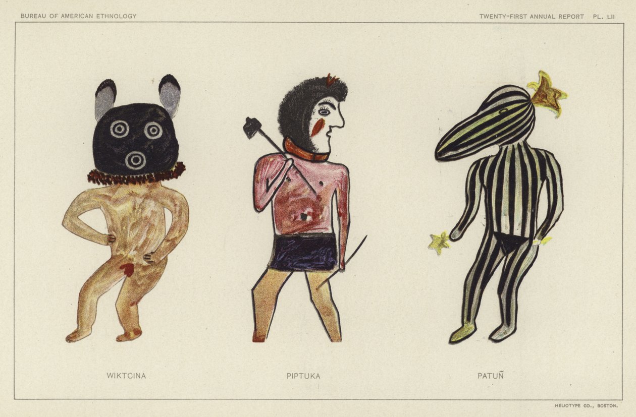 Wiktcina, Piptuka, Patun (litografia a cores) de American School