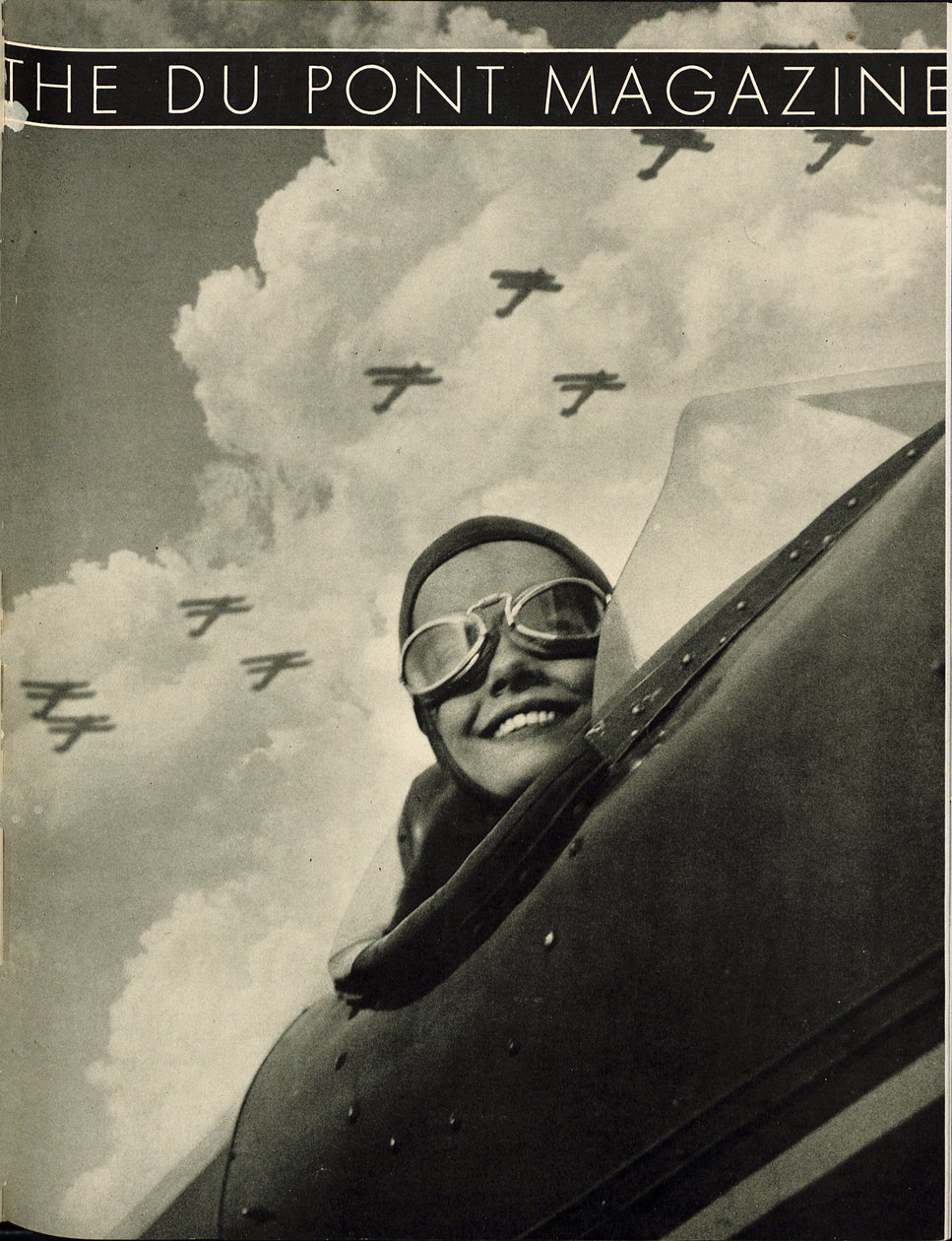 Wings Aloft, capa da revista DuPont, maio de 1934 de American School