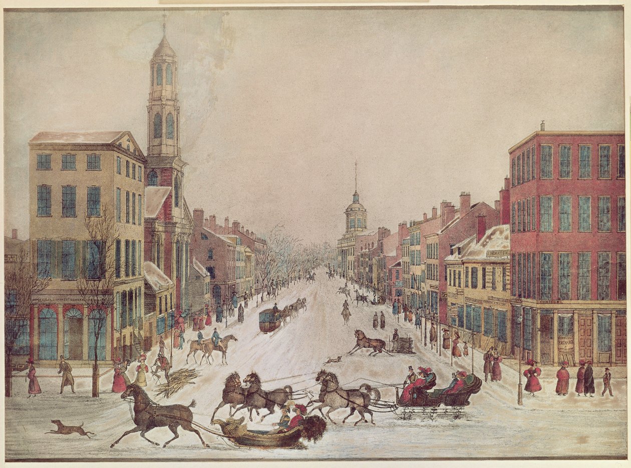 Inverno em Wall Street, 1834 de American School
