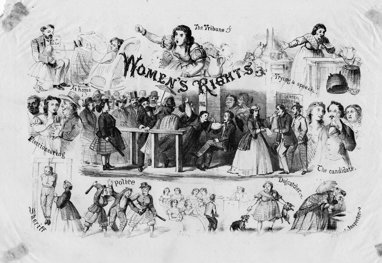 Direitos das mulheres, c. 1870 de American School