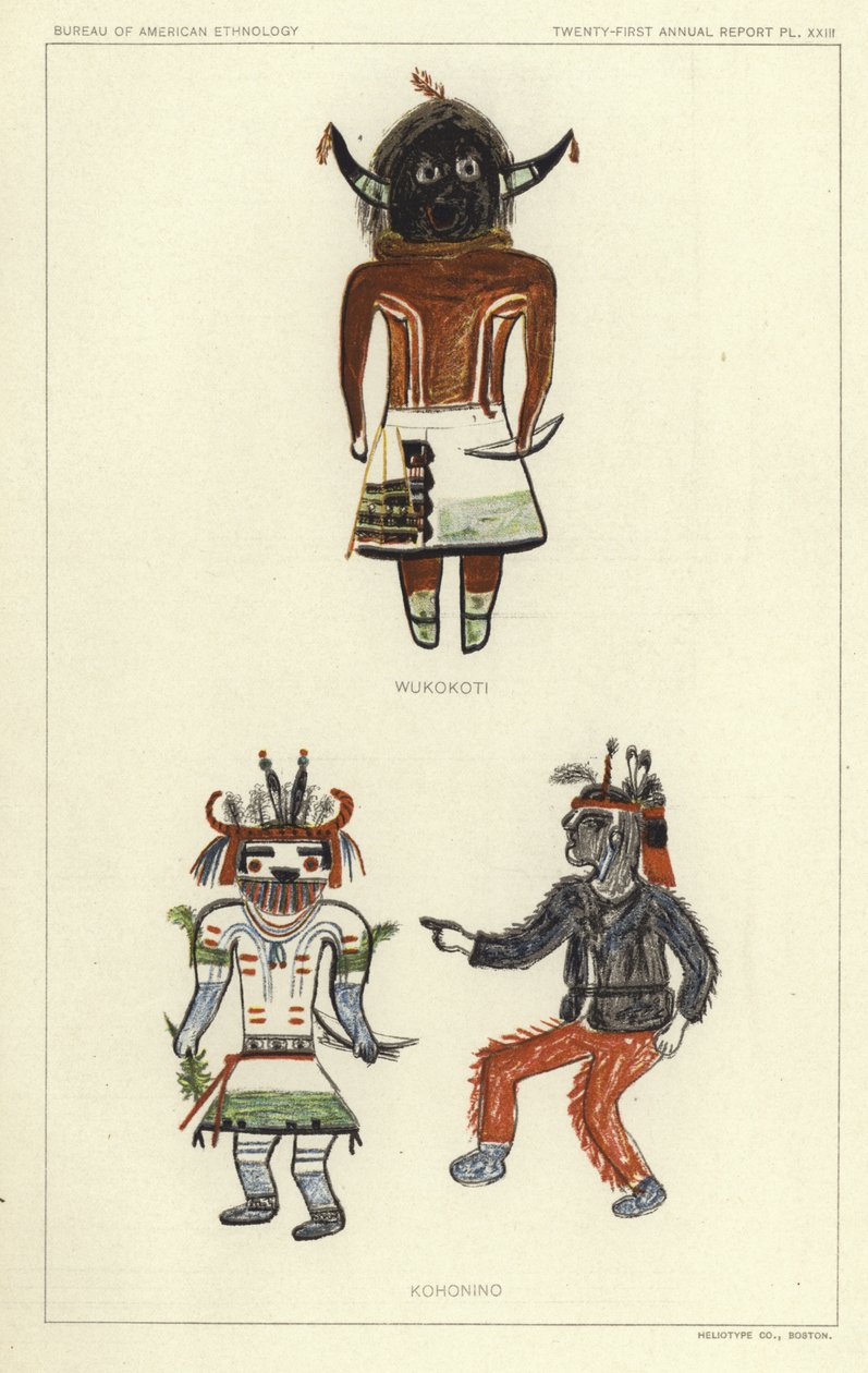 Wukokoti, Kohonino (litografia a cores) de American School