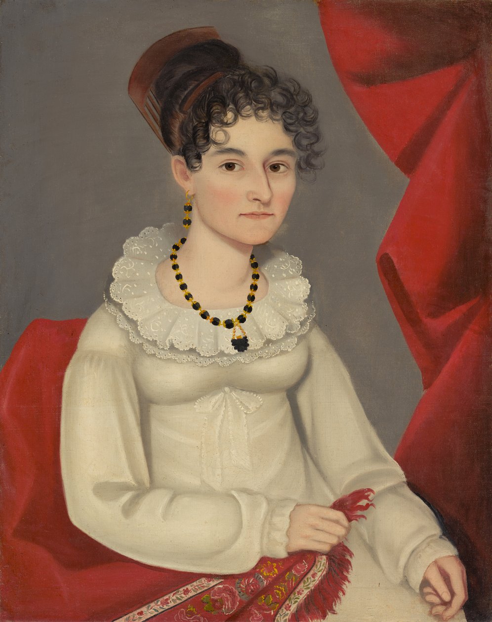 Retrato de Catharine Couenhoven Clark, c.1819-20 (óleo sobre tela) de Ammi Phillips