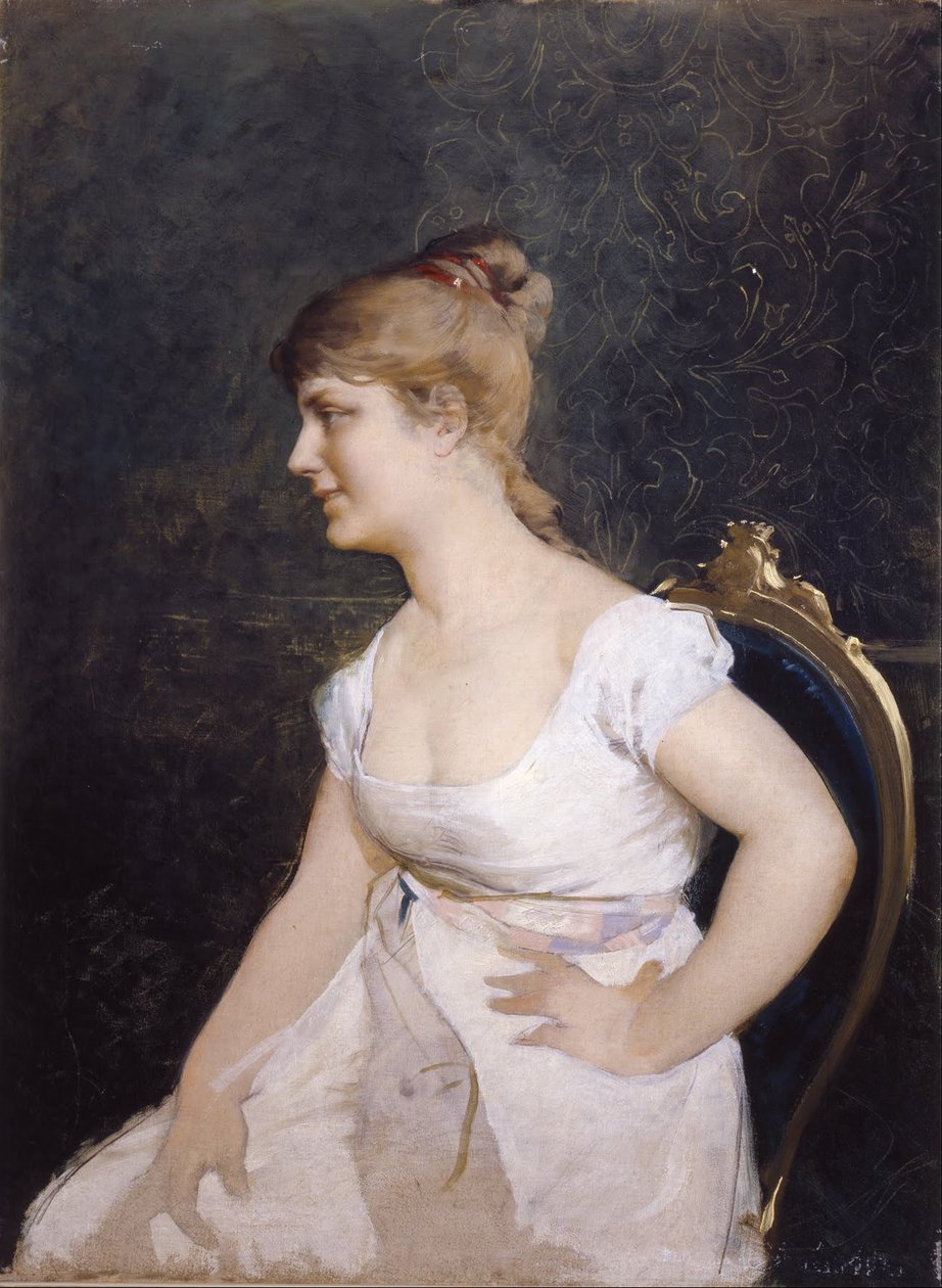 Retrato de uma jovem senhora de Amos Cassioli
