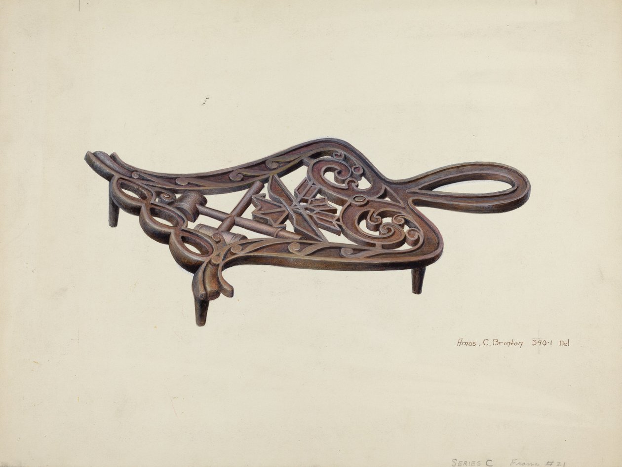 Suporte de ferro plano de Amos C. Brinton