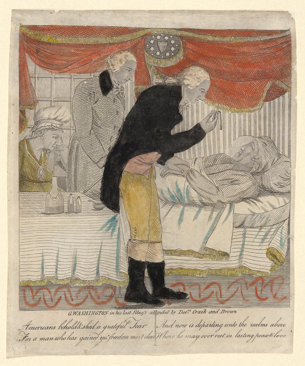 G. Washington na sua última Doença atendida pelos Doutores Craik e Brown de Amos Doolittle