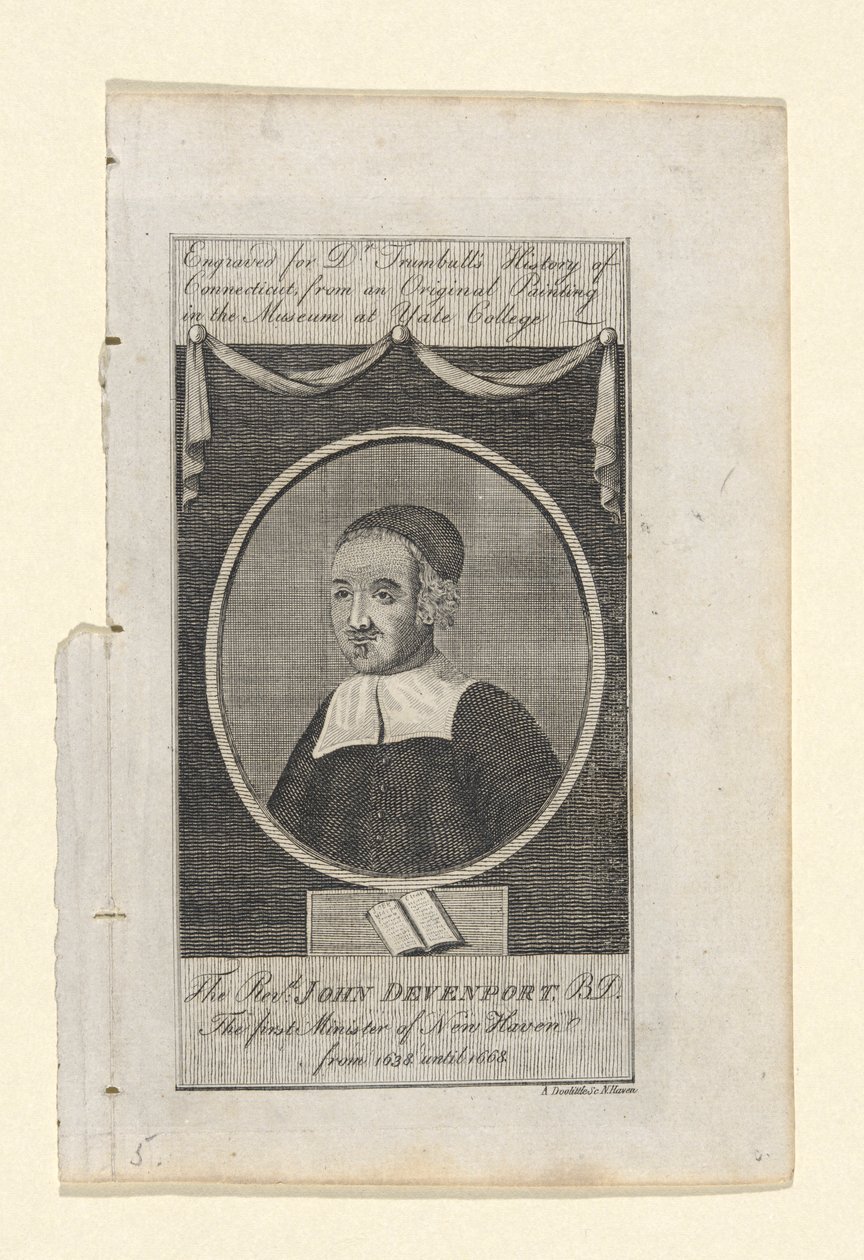 O Rev. John Davenport de Amos Doolittle